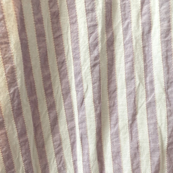 Anthropologie purple and white long striped button down shirt size small - Picture 3 of 3